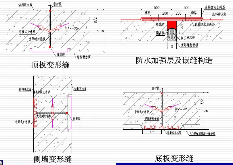 本号镇变形缝防水